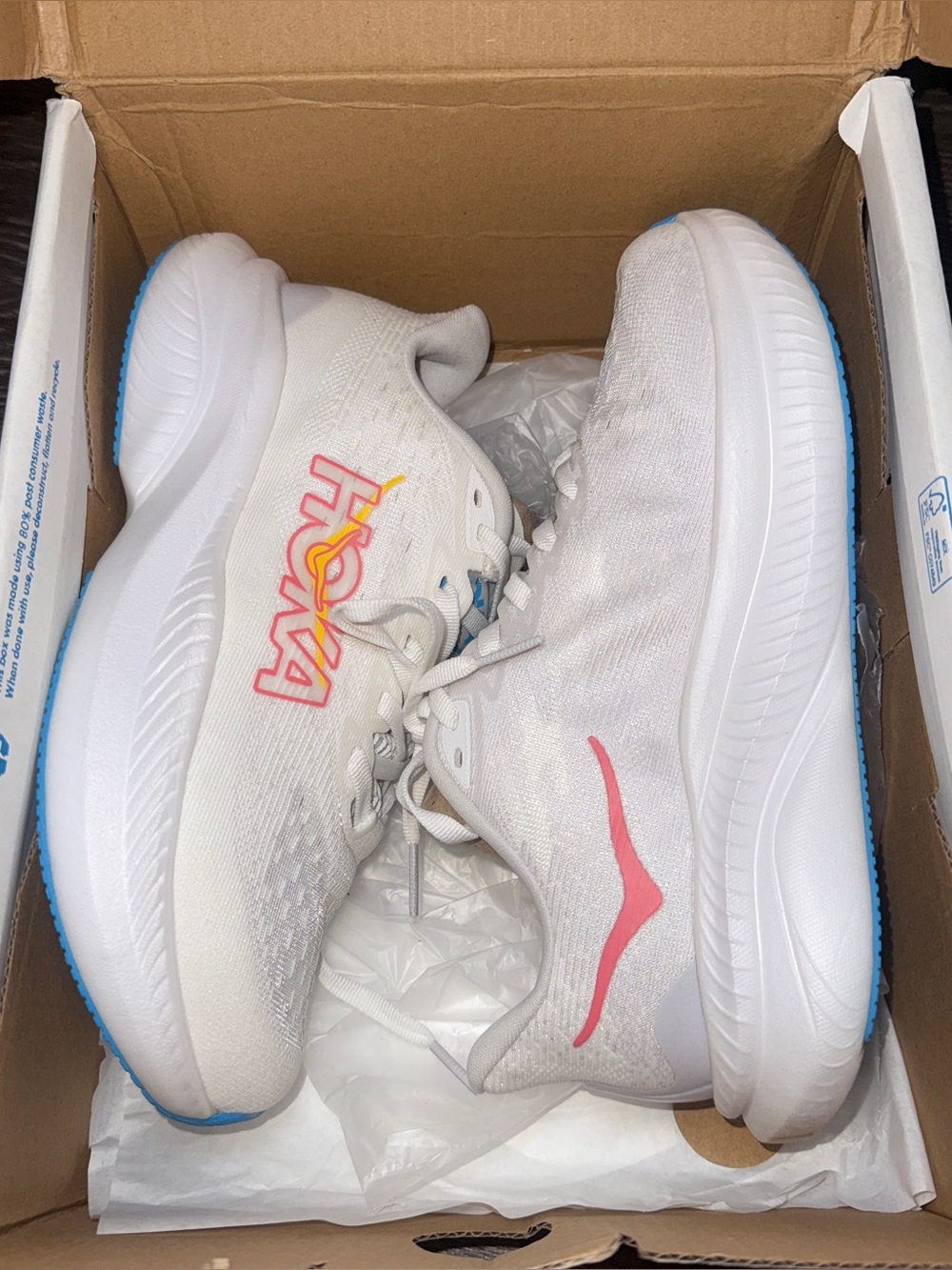 Hoka One One Mach 6 Running Shoes White Nimbus Cloud Women's 1147810 Sz. 6.5B